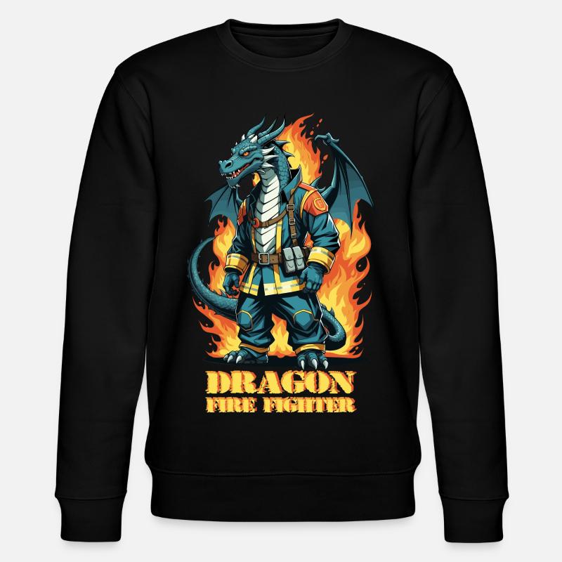 Brigade de pompiers dragons - Sweat bio CHANGER Stanley/Stella Unisexe - noir