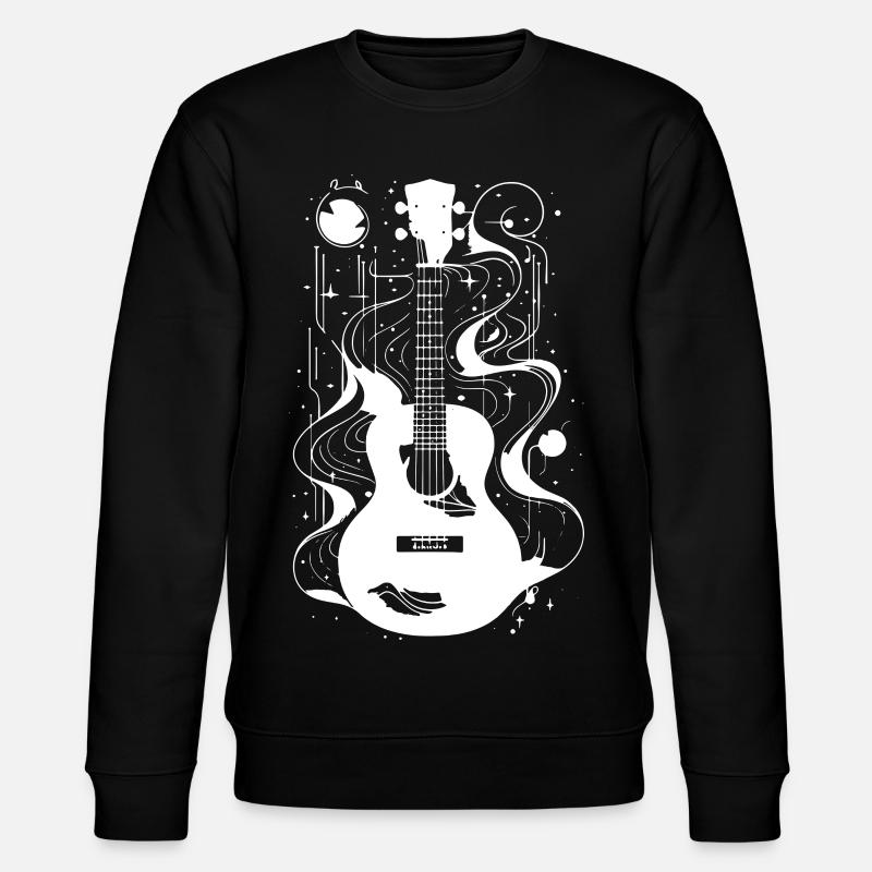 Ukulele Drawing - Stanley/Stella CHANGER Unisex Organic Sweatshirt - black