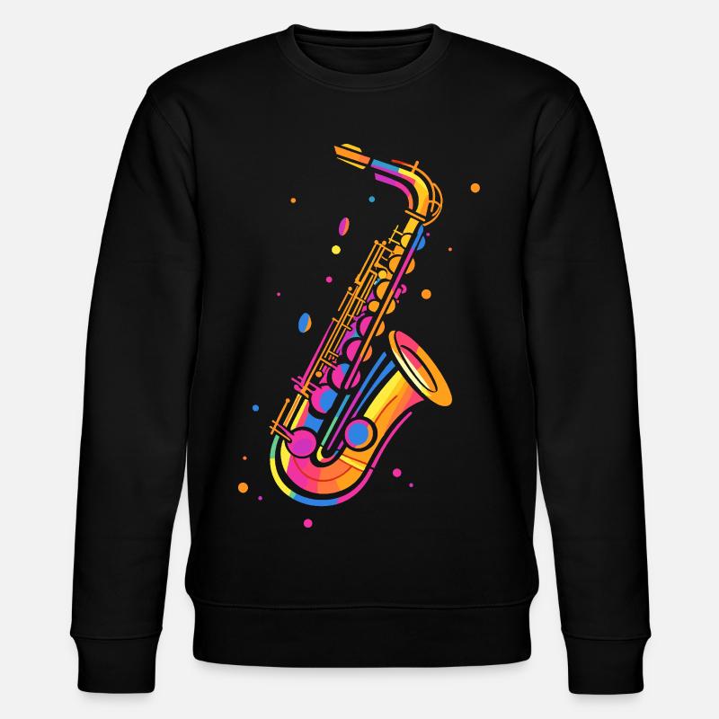 Saxophone rétro - Sweat bio CHANGER Stanley/Stella Unisexe - noir