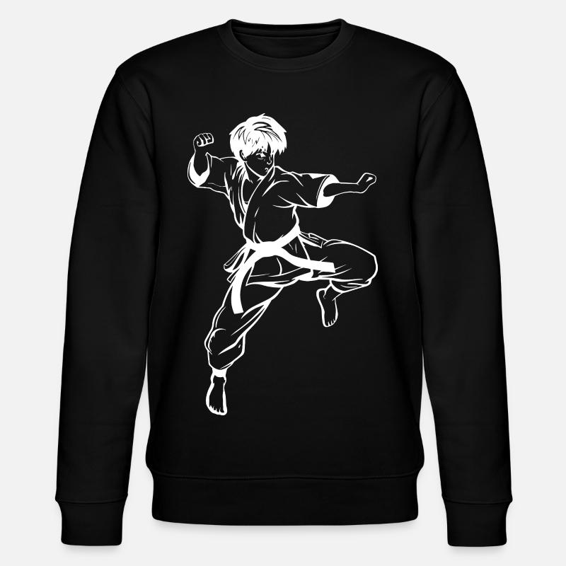 Karate Boy Sketch - Stanley/Stella CHANGER Unisex Organic Sweatshirt - black