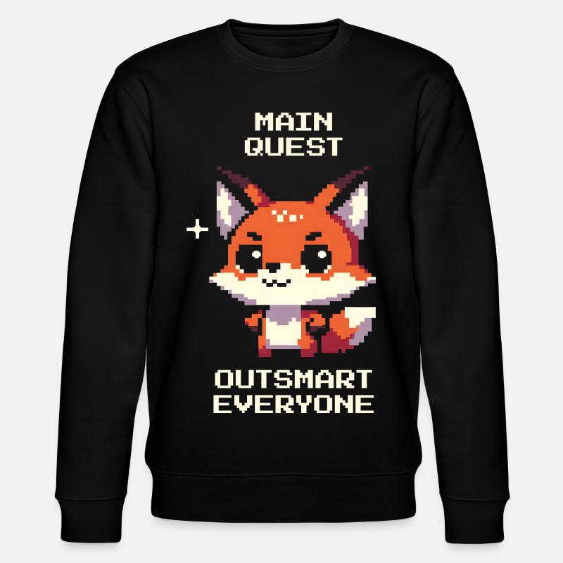 Hauptquest: alle austricksen | Fuchs, Trickster - Stanley/Stella Unisex Bio-Sweatshirt CHANGER  - Schwarz