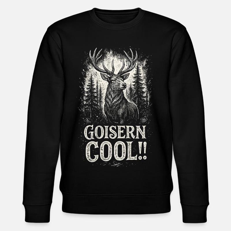 Goisern Hirsch Wald - Stanley/Stella Unisex Bio-Sweatshirt CHANGER  - Schwarz