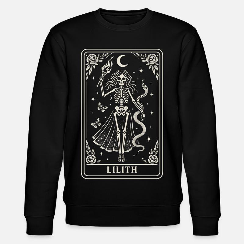 Lilith Skelettgöttin Mondschein - Stanley/Stella Unisex Bio-Sweatshirt CHANGER  - Schwarz