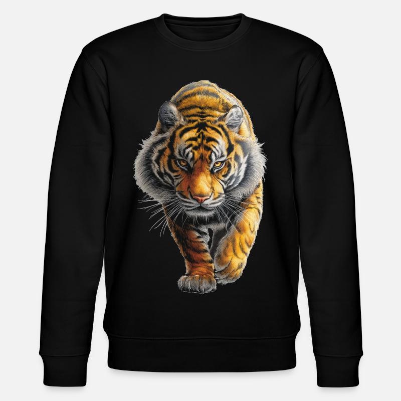 Tiger - Stanley/Stella Unisex Bio-Sweatshirt CHANGER  - Schwarz