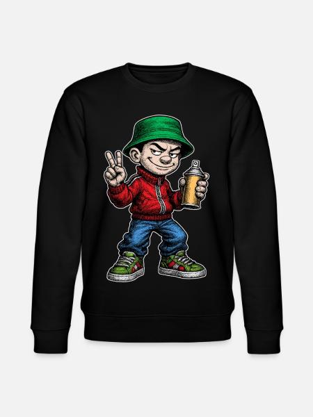 Graffiti Artist 80's Youth - Stanley/Stella CHANGER Unisex Organic Sweatshirt - black