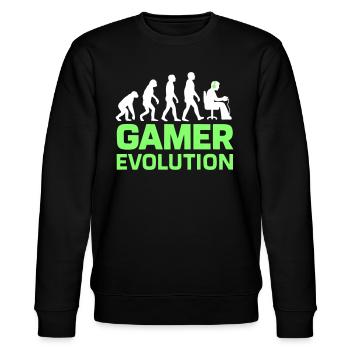 Gamer Evolution Geek du jeu - Sweat bio CHANGER Stanley/Stella Unisexe - noir - Devant - Nik (191cm) & Marisol (170cm)
