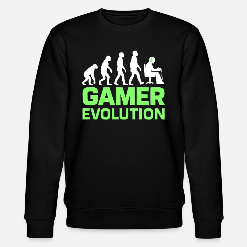 Gamer Evolution Gaming Geek - Stanley/Stella Unisex Bio-Sweatshirt CHANGER  - Schwarz