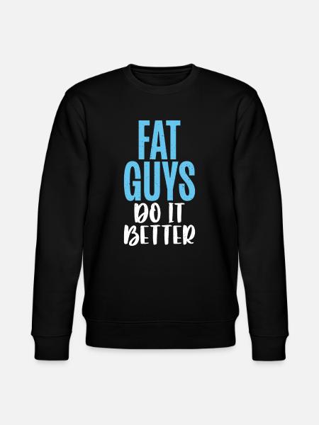 Funny Fat Gifts - Stanley/Stella CHANGER Unisex Organic Sweatshirt - black