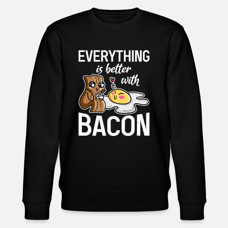Funny Bacon Gifts - Stanley/Stella Unisex Bio-Sweatshirt CHANGER  - Schwarz