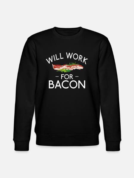 Funny Bacon Gifts - Stanley/Stella CHANGER Unisex Organic Sweatshirt - black