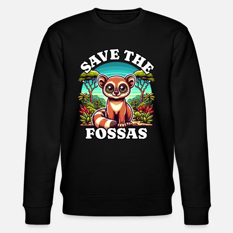 Fossa Fossas - Stanley/Stella Unisex Bio-Sweatshirt CHANGER  - Schwarz