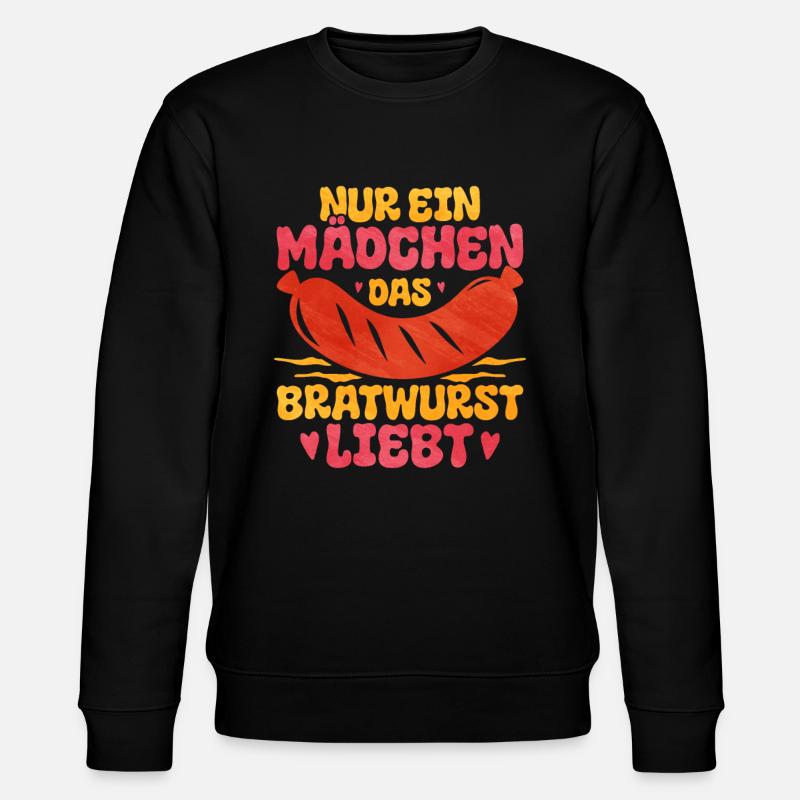 Bratwurst als Geschenk - Stanley/Stella Unisex Bio-Sweatshirt CHANGER  - Schwarz