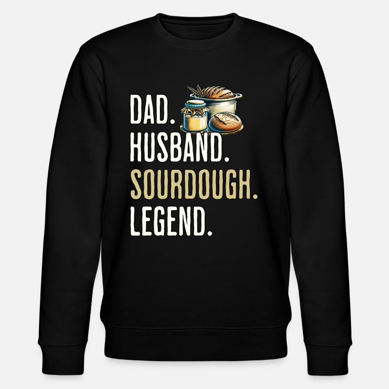 Sourdough Dad - Stanley/Stella CHANGER Unisex Organic Sweatshirt - black