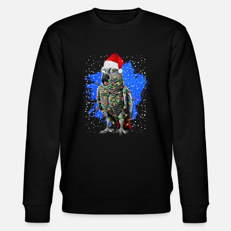 Afrikanisches Graupapagei Geschenk - Stanley/Stella Unisex Bio-Sweatshirt CHANGER  - Schwarz