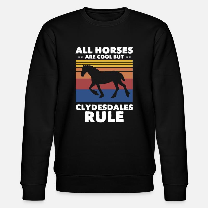 Cheval de Clydesdale - Sweat bio CHANGER Stanley/Stella Unisexe - noir