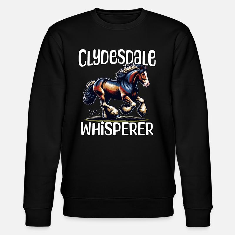 Clydesdale Flüsterer - Stanley/Stella Unisex Bio-Sweatshirt CHANGER  - Schwarz