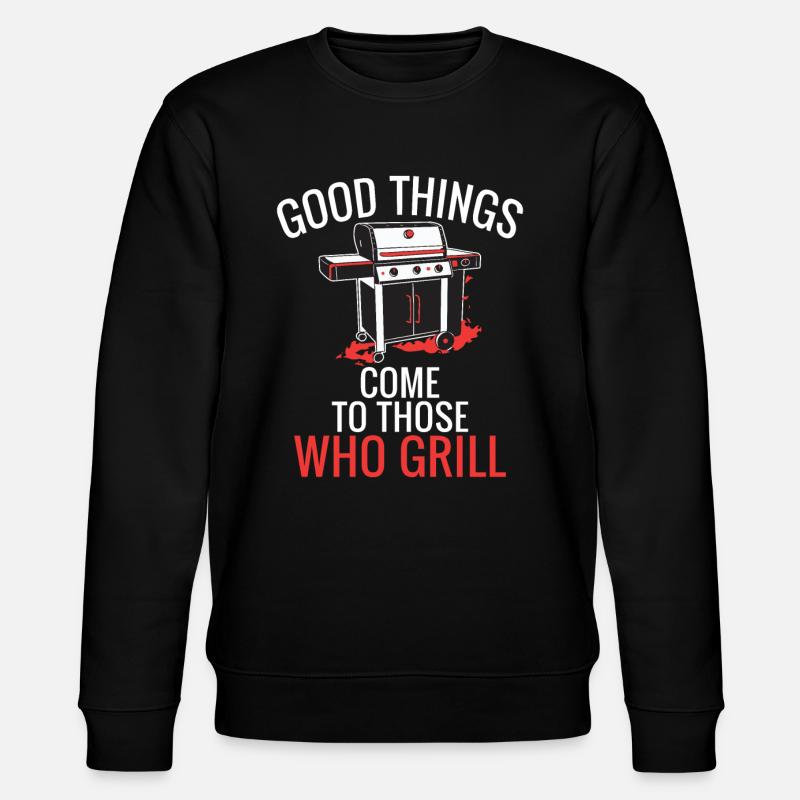 Grill Barbecue Grilling - Stanley/Stella CHANGER Unisex Organic Sweatshirt - black