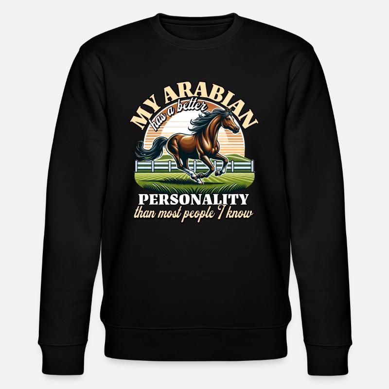 Cavalier arabe - Sweat bio CHANGER Stanley/Stella Unisexe - noir