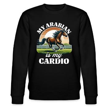 Araber Cardio - Stanley/Stella Unisex Bio-Sweatshirt CHANGER  - Schwarz - Vorne - Nik (191cm) & Marisol (170cm)