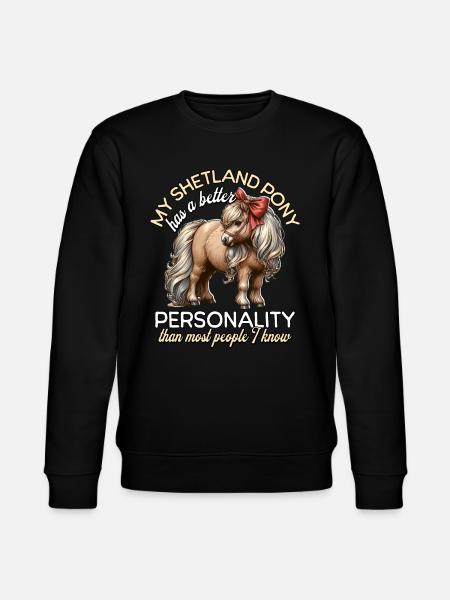 Shetland Pony Rider - Stanley/Stella CHANGER Unisex Organic Sweatshirt - black