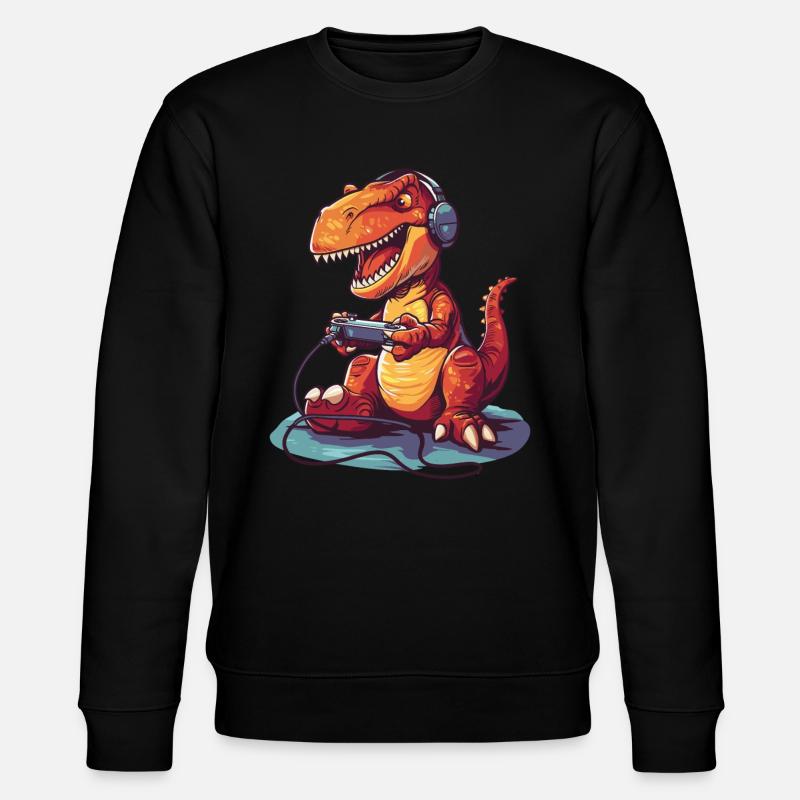 Dinosaurier Videospiel - Stanley/Stella Unisex Bio-Sweatshirt CHANGER  - Schwarz