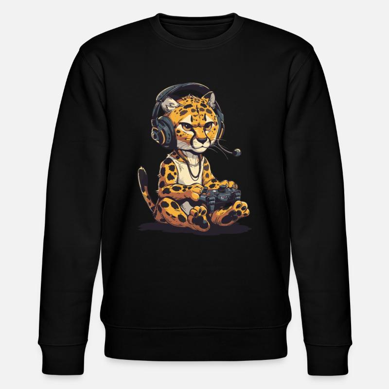 Cheetah Videospiel - Stanley/Stella Unisex Bio-Sweatshirt CHANGER  - Schwarz