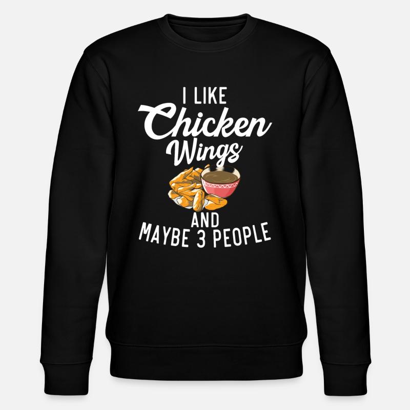 Chicken Wings Gifts - Stanley/Stella Unisex Bio-Sweatshirt CHANGER  - Schwarz