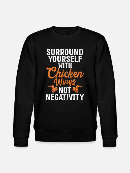 Chicken Wings Gifts - Stanley/Stella CHANGER Unisex Organic Sweatshirt - black
