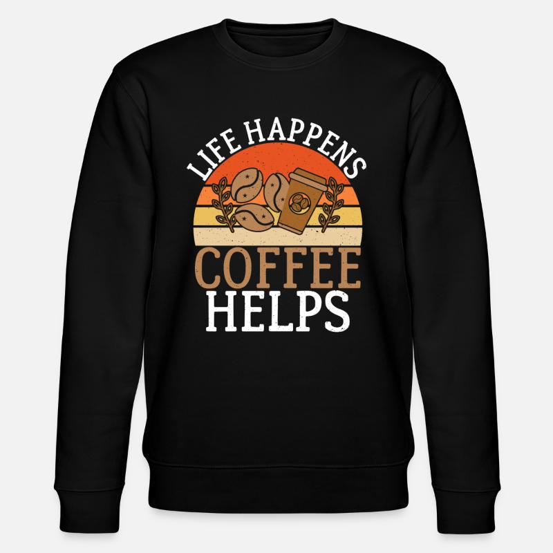 Coffee Gifts - Stanley/Stella Unisex Bio-Sweatshirt CHANGER  - Schwarz