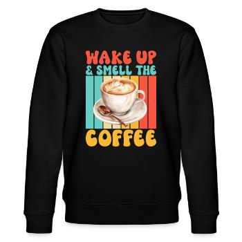 Coffee Gifts - Stanley/Stella Unisex Bio-Sweatshirt CHANGER  - Schwarz - Vorne - Nik (191cm) & Marisol (170cm)