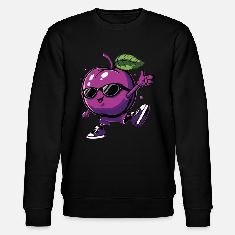 Pflaume - Stanley/Stella Unisex Bio-Sweatshirt CHANGER  - Schwarz