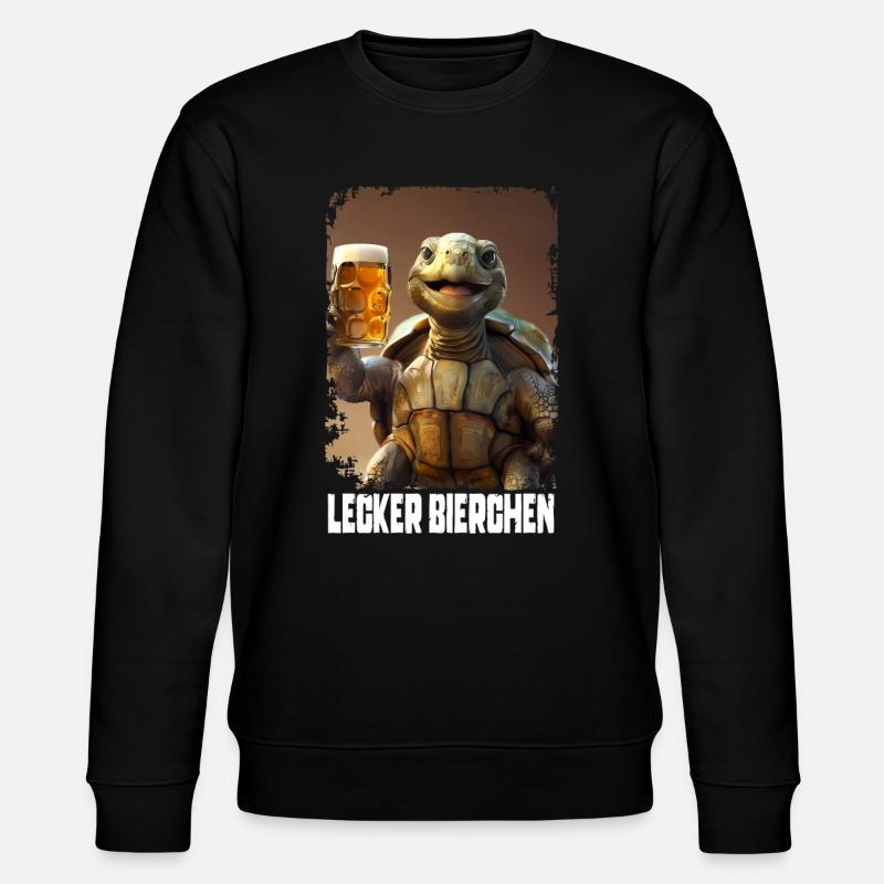 Yummy Beer Turtle - Stanley/Stella CHANGER Unisex Organic Sweatshirt - black