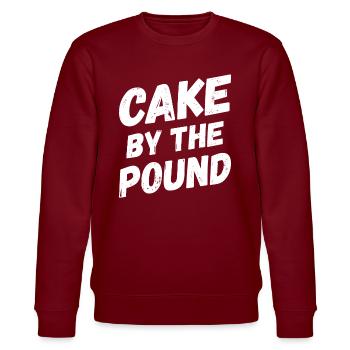 Cake Lover Cake Gift - Stanley/Stella CHANGER Unisex Organic Sweatshirt - burgundy - Front - Nik (191cm) & Marisol (170cm)