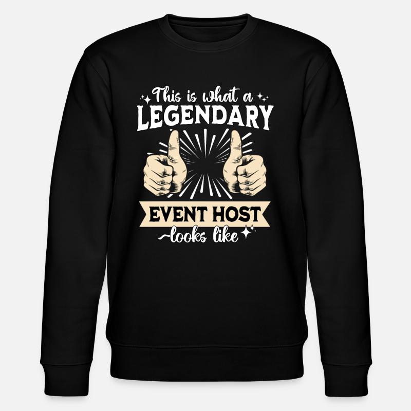 Legendärer Event Host - Stanley/Stella Unisex Bio-Sweatshirt CHANGER  - Schwarz