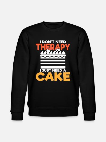 Cake Lover Cake Gift - Stanley/Stella CHANGER Unisex Organic Sweatshirt - black