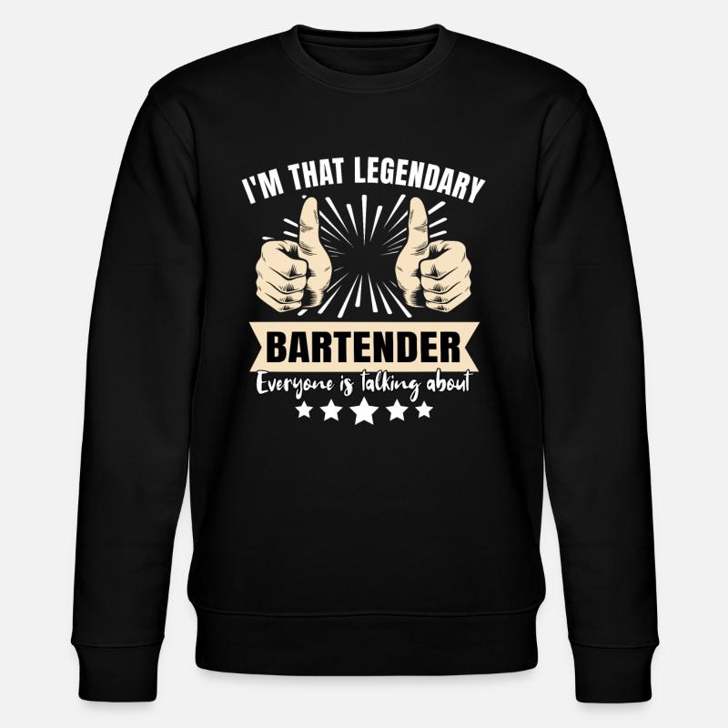 Legendärer Barmann Barfrau - Stanley/Stella Unisex Bio-Sweatshirt CHANGER  - Schwarz