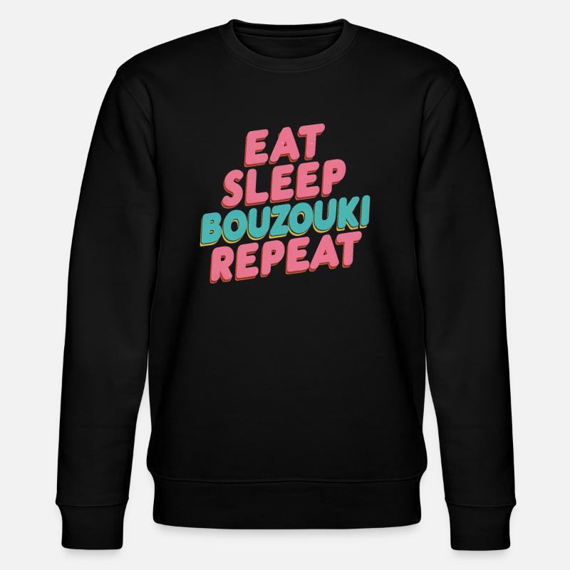 Bouzouki-Instrument-Geschenk - Stanley/Stella Unisex Bio-Sweatshirt CHANGER  - Schwarz