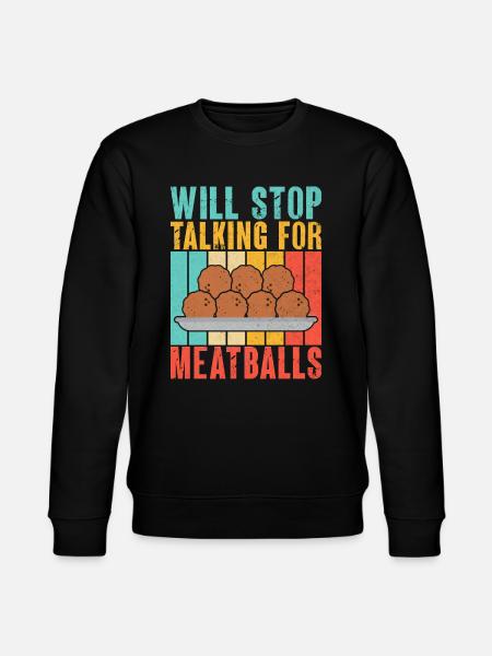 Meatball Lovers Gifts - Stanley/Stella CHANGER Unisex Organic Sweatshirt - black