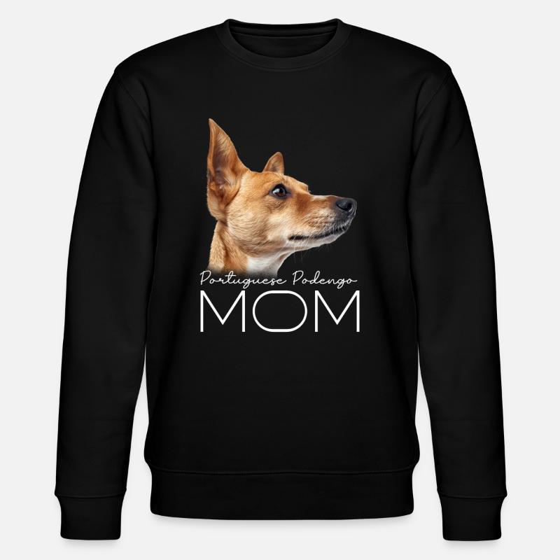 Portuguese Podengo Mom - Stanley/Stella CHANGER Unisex Organic Sweatshirt - black