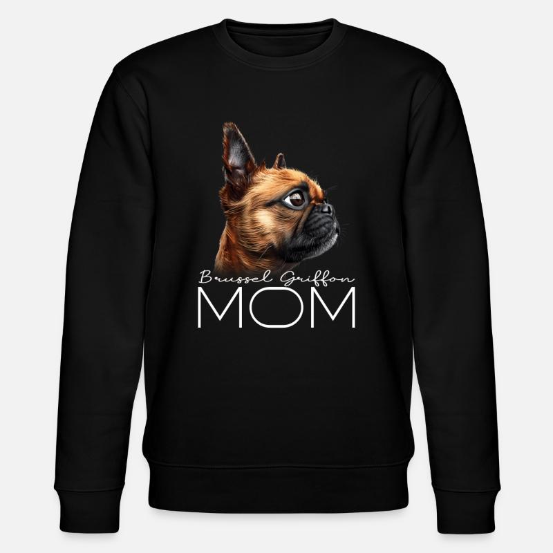 Brussels Griffon Mom - Stanley/Stella CHANGER Unisex Organic Sweatshirt - black