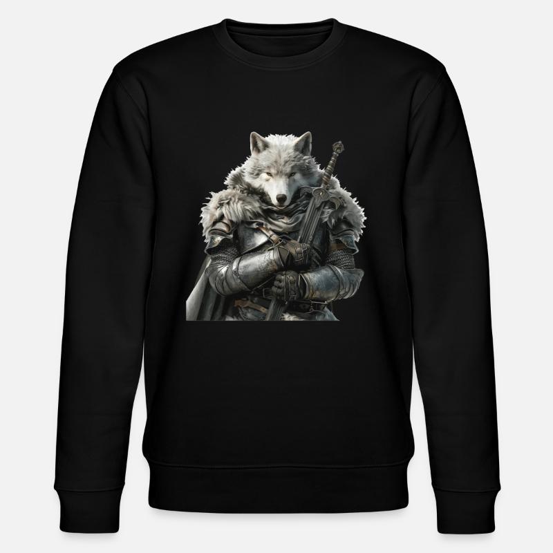 Wolf Knight Middle Ages - Stanley/Stella CHANGER Unisex Organic Sweatshirt - black