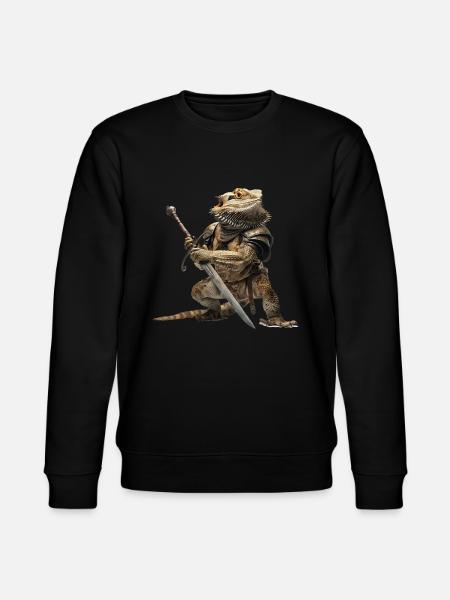 Bearded Dragon Knight Medieval - Stanley/Stella CHANGER Unisex Organic Sweatshirt - black