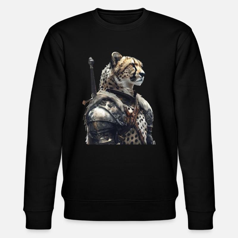 Chevalier guépard Moyen Âge - Sweat bio CHANGER Stanley/Stella Unisexe - noir
