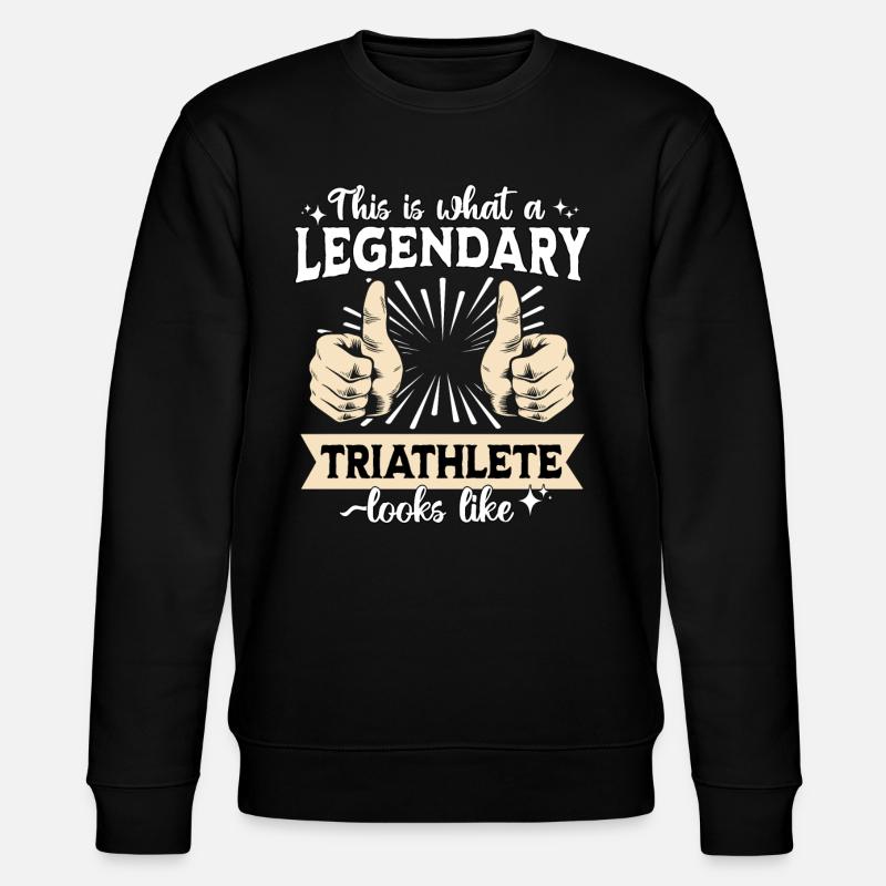 Legendärer Triathlet - Stanley/Stella Unisex Bio-Sweatshirt CHANGER  - Schwarz
