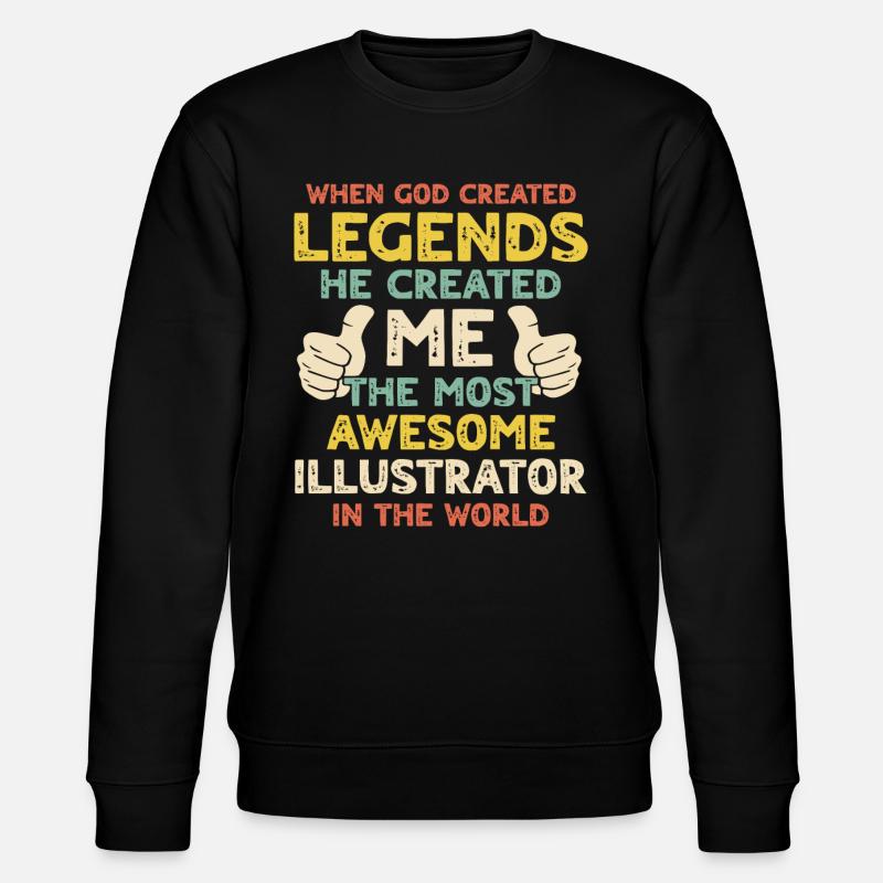 Illustrator - Stanley/Stella CHANGER Unisex Organic Sweatshirt - black