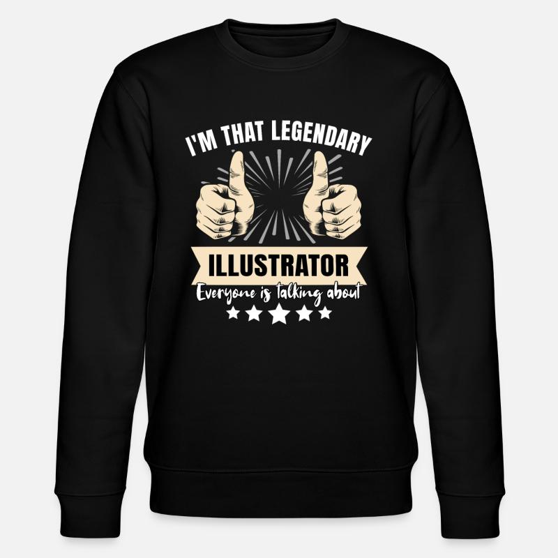 Legendary Illustrator - Stanley/Stella CHANGER Unisex Organic Sweatshirt - black