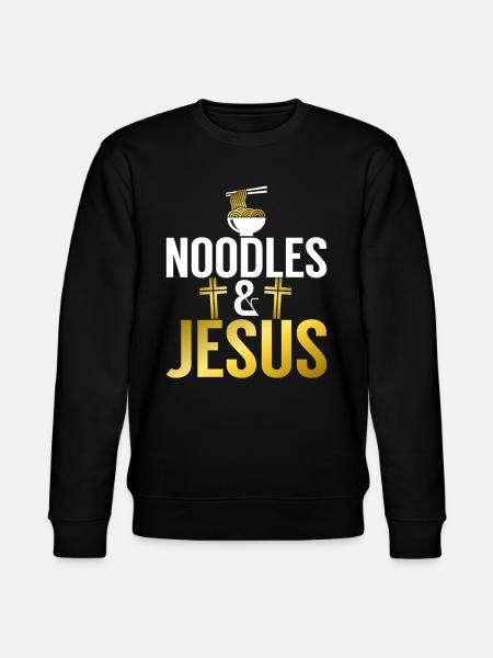 Noodle Lover Gifts - Stanley/Stella CHANGER Unisex Organic Sweatshirt - black