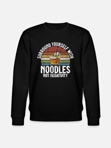 Noodle Lover Gifts - Stanley/Stella CHANGER Unisex Organic Sweatshirt - black