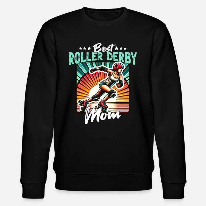 Roller Derby Mama - Stanley/Stella Unisex Bio-Sweatshirt CHANGER  - Schwarz