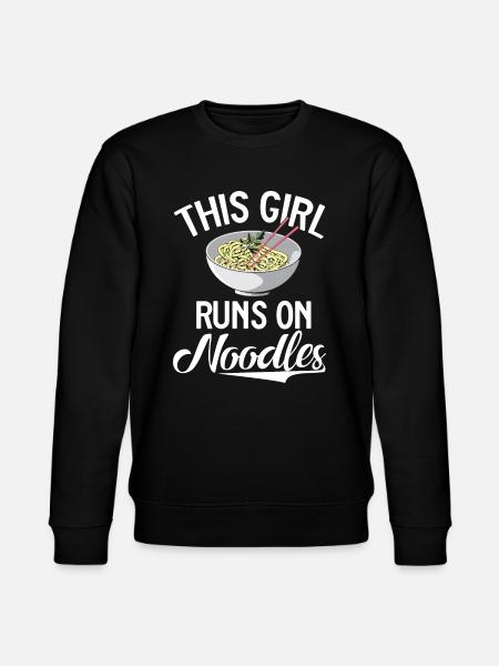 Noodle Lover Gifts - Stanley/Stella CHANGER Unisex Organic Sweatshirt - black